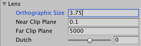 Orthographic Size виртуальной камеры