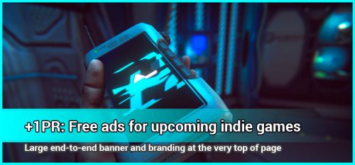 Free ads for indie games without publisher: +1PR