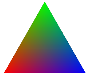 Треугольник с интерполированной раскраской.