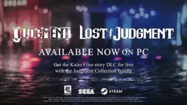 SEGA released Judgment and Lost Judgment on PC